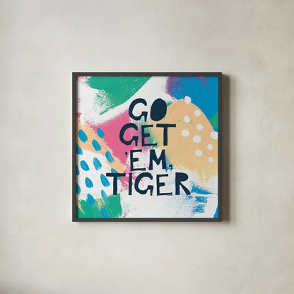 Bright Inspiration II by Moira Hershey. Shown in a sleek black glass frame for a contemporary gallery look. Available as an archival giclee rolled canvas, fine art paper, or poster print. SKU 37949a.