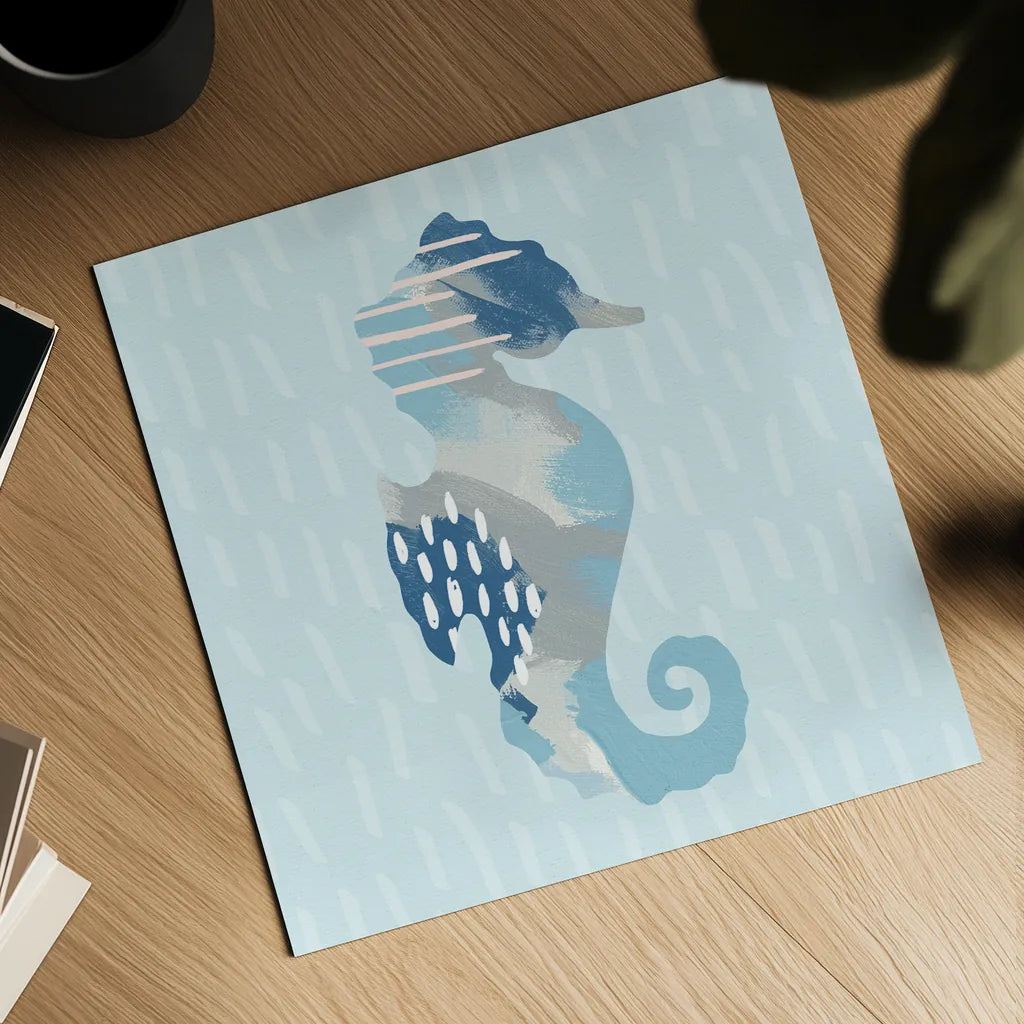 Coastal Cool I by Moira Hershey. Shown as a detailed flat fine art print, highlighting archival giclee quality. Available as an archival giclee rolled canvas, fine art paper, or poster print. SKU 38259a.