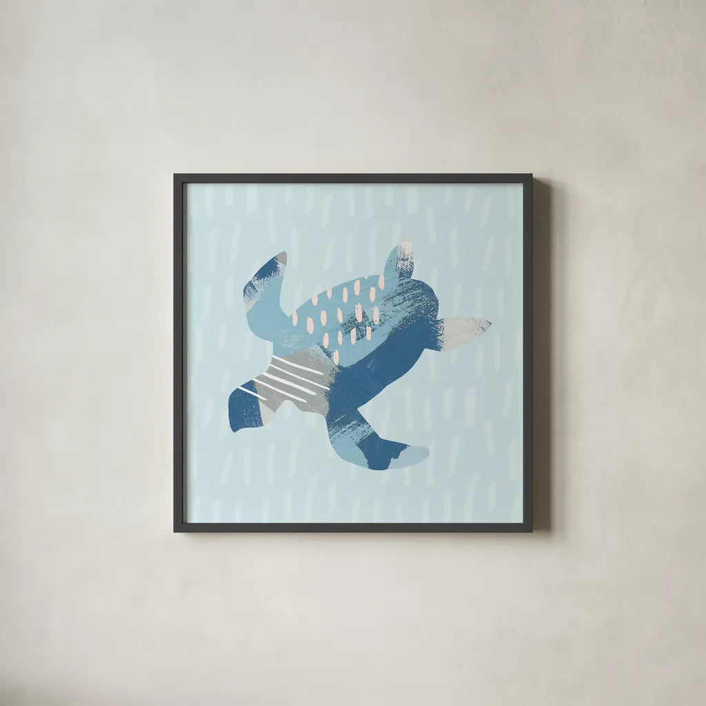 Coastal Cool IV by Moira Hershey. Shown in a sleek black glass frame for a contemporary gallery look. Available as an archival giclee rolled canvas, fine art paper, or poster print. SKU 38262a.