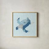Coastal Cool IV by Moira Hershey. Shown in a natural wood glass frame for a timeless modern aesthetic. Available as an archival giclee rolled canvas, fine art paper, or poster print. SKU 38262a.