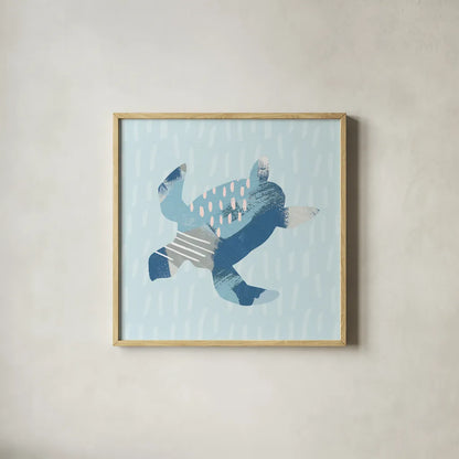 Coastal Cool IV by Moira Hershey. Shown in a natural wood glass frame for a timeless modern aesthetic. Available as an archival giclee rolled canvas, fine art paper, or poster print. SKU 38262a.