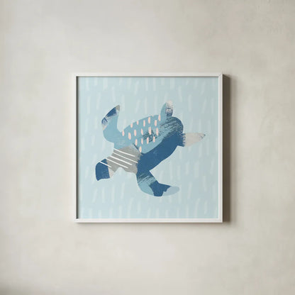 Coastal Cool IV by Moira Hershey. Shown in a crisp white glass frame for a clean and minimalist style. Available as an archival giclee rolled canvas, fine art paper, or poster print. SKU 38262a.