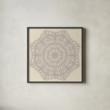 Contemporary Lace Neutral I by Moira Hershey. Shown in a sleek black glass frame for a contemporary gallery look. Available as an archival giclee rolled canvas, fine art paper, or poster print. SKU 43015a.