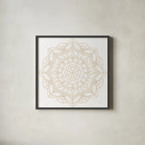 Contemporary Lace Neutral IV by Moira Hershey. Shown in a sleek black glass frame for a contemporary gallery look. Available as an archival giclee rolled canvas, fine art paper, or poster print. SKU 43017a.