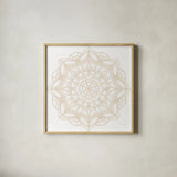 Contemporary Lace Neutral IV by Moira Hershey. Shown in a natural wood glass frame for a timeless modern aesthetic. Available as an archival giclee rolled canvas, fine art paper, or poster print. SKU 43017a.