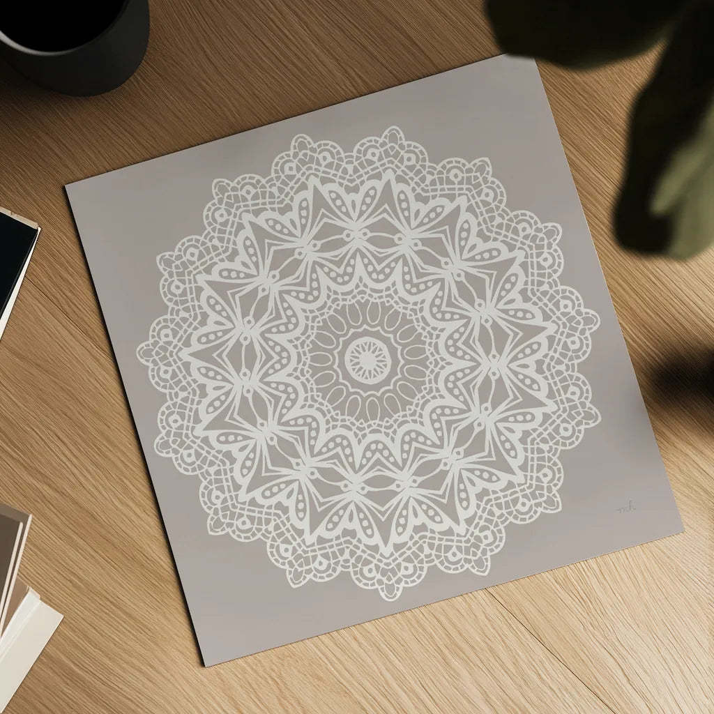 Contemporary Lace Neutral VI by Moira Hershey. Shown as a detailed flat fine art print, highlighting archival giclee quality. Available as an archival giclee rolled canvas, fine art paper, or poster print. SKU 43018a.