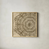 Contemporary Lace VI Spice by Moira Hershey. Shown in a natural wood glass frame for a timeless modern aesthetic. Available as an archival giclee rolled canvas, fine art paper, or poster print. SKU 16404a.