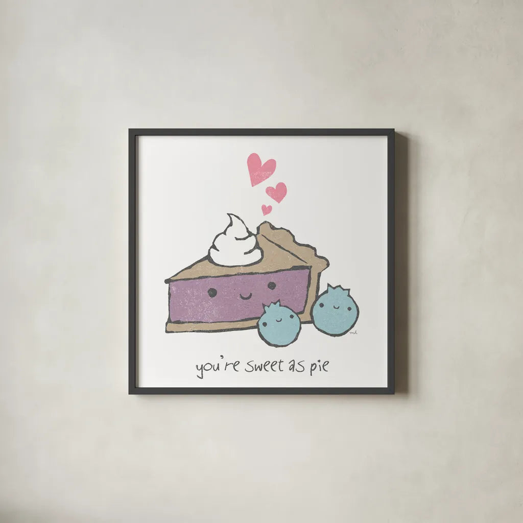 Cute Couples I by Moira Hershey. Shown in a sleek black glass frame for a contemporary gallery look. Available as an archival giclee rolled canvas, fine art paper, or poster print. SKU 19911a.