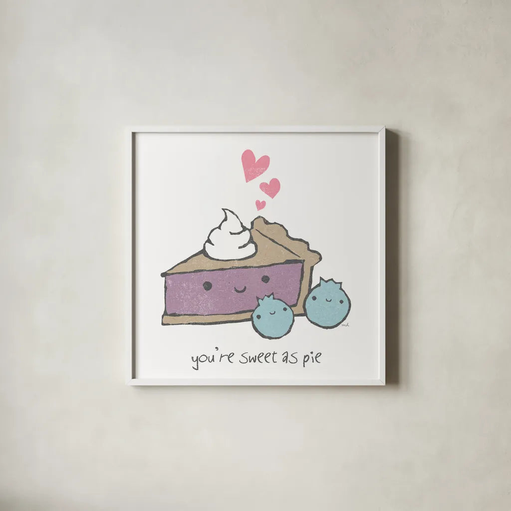 Cute Couples I by Moira Hershey. Shown in a crisp white glass frame for a clean and minimalist style. Available as an archival giclee rolled canvas, fine art paper, or poster print. SKU 19911a.