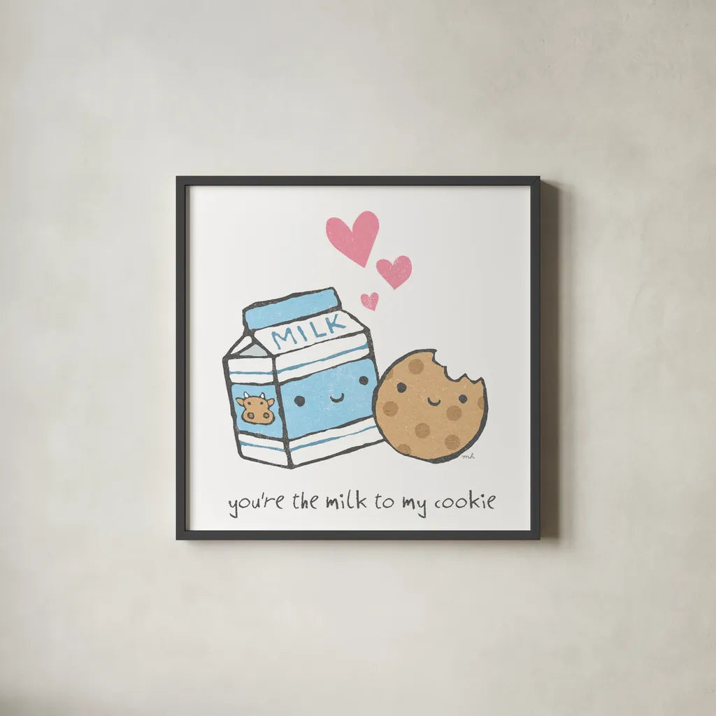 Cute Couples III by Moira Hershey. Shown in a sleek black glass frame for a contemporary gallery look. Available as an archival giclee rolled canvas, fine art paper, or poster print. SKU 19912a.