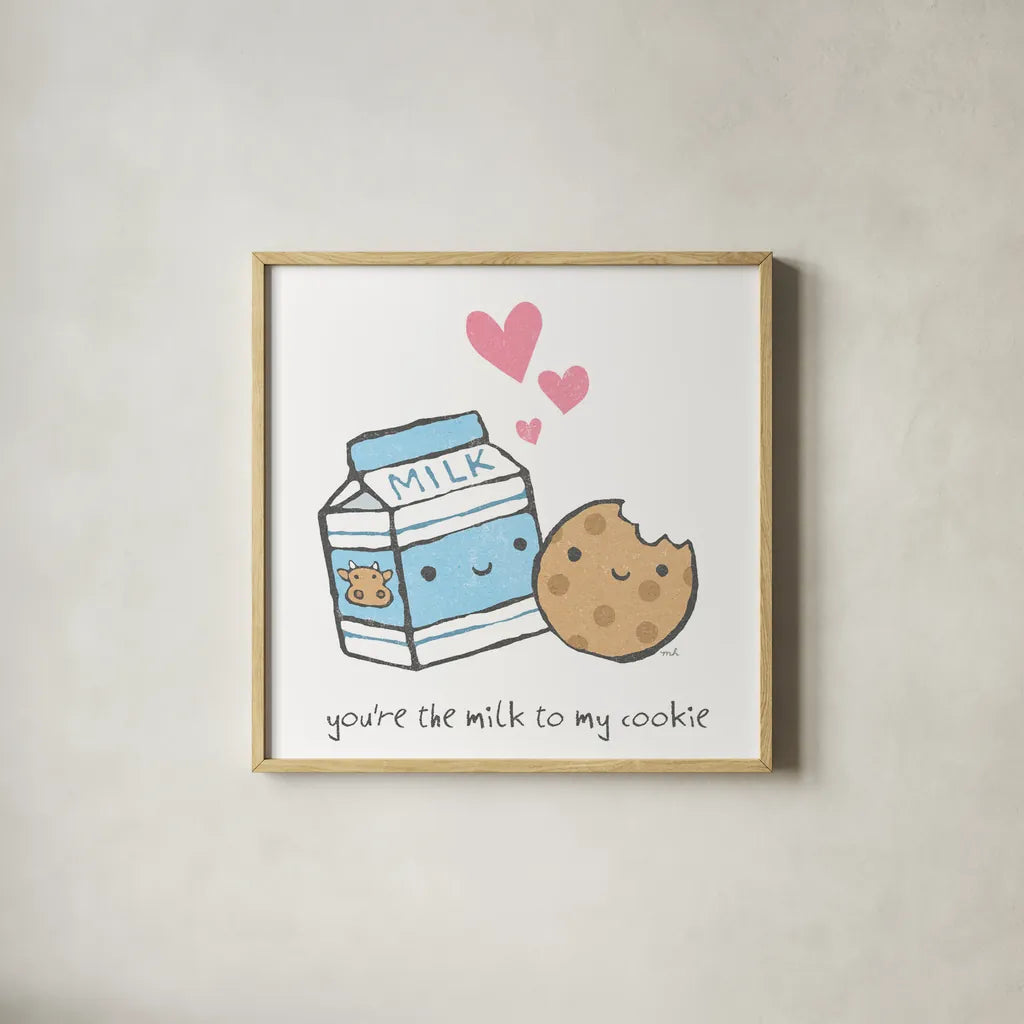 Cute Couples III by Moira Hershey. Shown in a natural wood glass frame for a timeless modern aesthetic. Available as an archival giclee rolled canvas, fine art paper, or poster print. SKU 19912a.