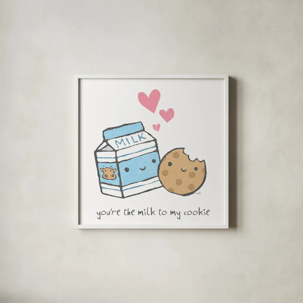 Cute Couples III by Moira Hershey. Shown in a crisp white glass frame for a clean and minimalist style. Available as an archival giclee rolled canvas, fine art paper, or poster print. SKU 19912a.