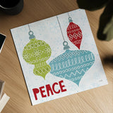 Deck The Halls Red I by Moira Hershey. Shown as a detailed flat fine art print, highlighting archival giclee quality. Available as an archival giclee rolled canvas, fine art paper, or poster print. SKU 38411a.
