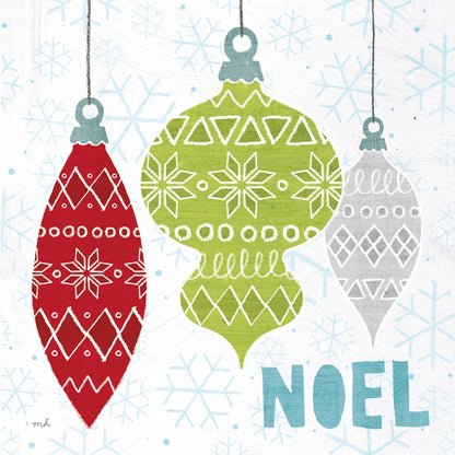 Deck The Halls Red II by Moira Hershey. SKU 38412a. Archival Giclee Fine art print for wall decor.