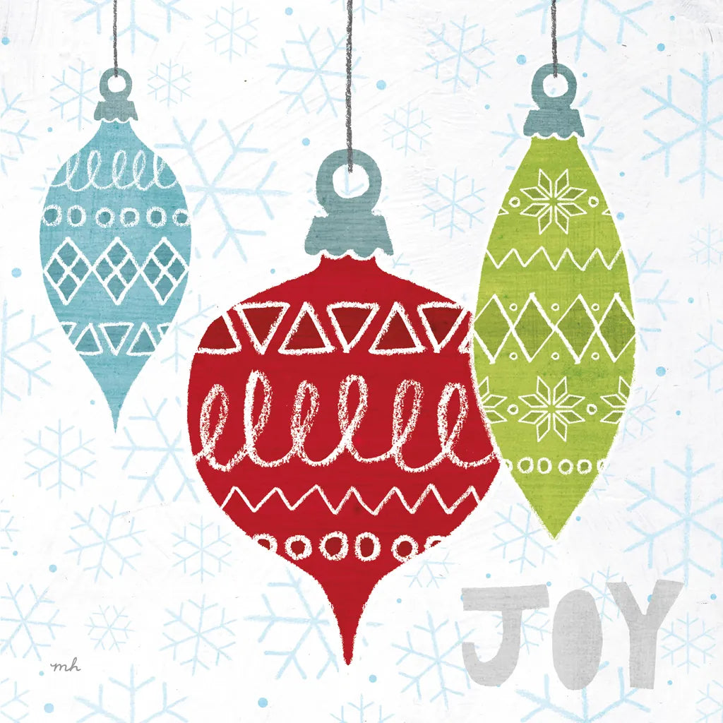 Deck The Halls Red IV by Moira Hershey. SKU 38414a. Archival Giclee Fine art print for wall decor.