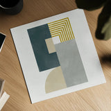 Deco Glam II Sq by Moira Hershey. Shown as a detailed flat fine art print, highlighting archival giclee quality. Available as an archival giclee rolled canvas, fine art paper, or poster print. SKU 80606a.