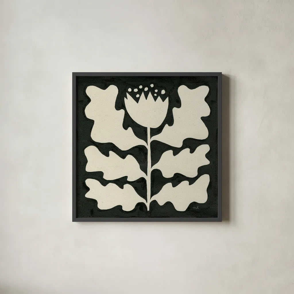 Delighted I by Moira Hershey. Shown in a sleek black glass frame for a contemporary gallery look. Available as an archival giclee rolled canvas, fine art paper, or poster print. SKU 79048a.