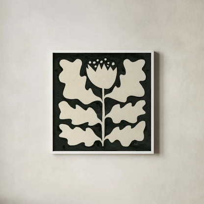 Delighted I by Moira Hershey. Shown in a crisp white glass frame for a clean and minimalist style. Available as an archival giclee rolled canvas, fine art paper, or poster print. SKU 79048a.