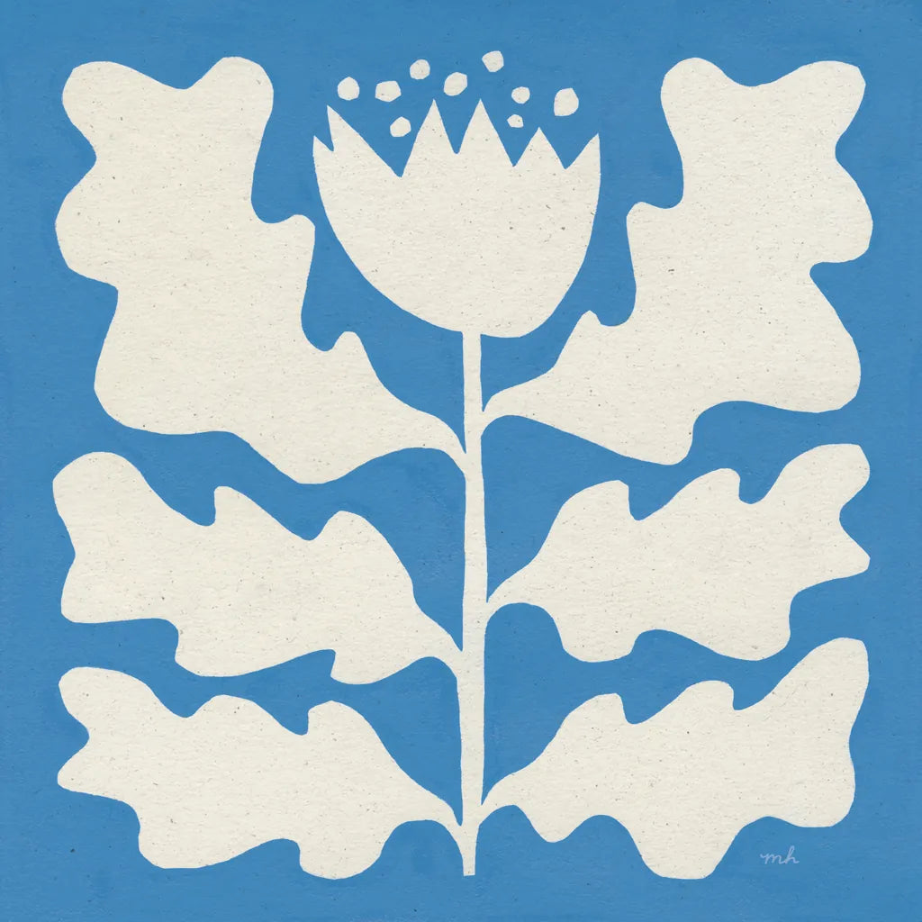 Delighted I Blue by Moira Hershey. SKU 80394a. Archival Giclee Fine art print for wall decor.