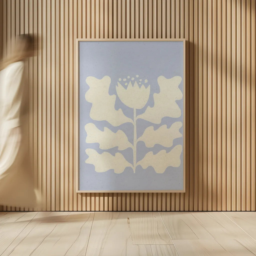 Delighted I Lavender Vertical by Moira Hershey. shown as over sized large wall art. Available as an archival giclee rolled canvas, fine art paper, or poster print. SKU 80731h.