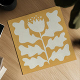 Delighted I Yellow by Moira Hershey. Shown as a detailed flat fine art print, highlighting archival giclee quality. Available as an archival giclee rolled canvas, fine art paper, or poster print. SKU 80535a.
