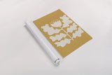 Delighted I Yellow Vertical by Moira Hershey. shown as a rolled paper print. Available as archival giclee rolled canvas, fine art paper, or poster print. SKU 80720h.