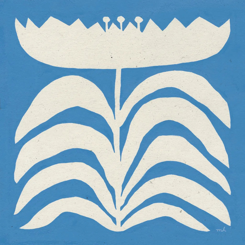 Delighted II Blue by Moira Hershey. SKU 80395a. Archival Giclee Fine art print for wall decor.