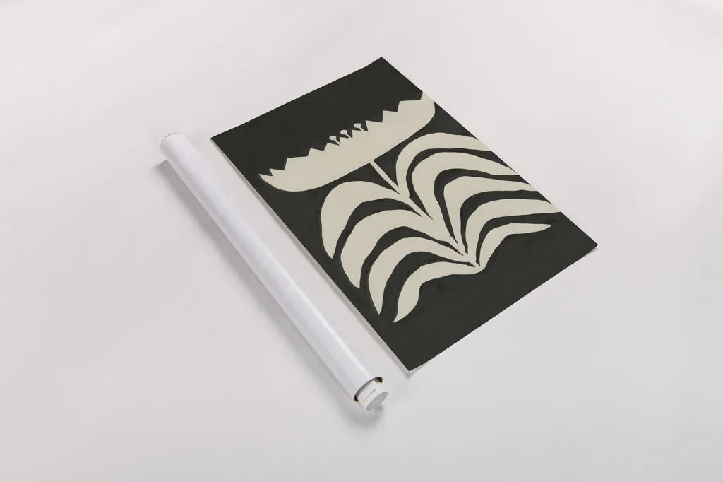 Delighted II Vertical by Moira Hershey. shown as a rolled paper print. Available as archival giclee rolled canvas, fine art paper, or poster print. SKU 80697h.