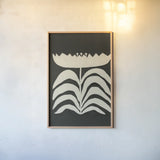 Delighted II Vertical by Moira Hershey. shown as a paper print in a natural frame. Available as a archival giclee rolled canvas, fine art paper, or poster print. SKU 80697h.