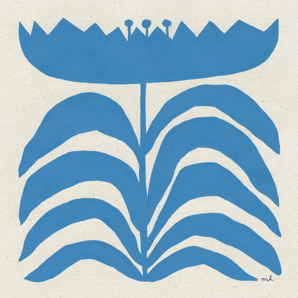 Delighted III Blue by Moira Hershey. SKU 80396a. Archival Giclee Fine art print for wall decor.