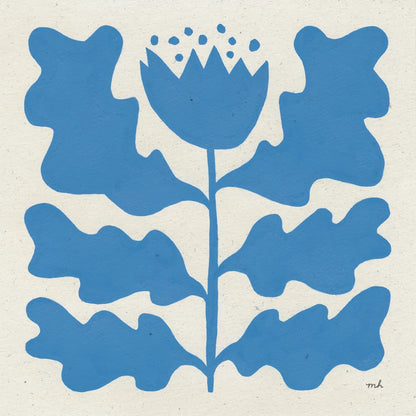 Delighted IV Blue by Moira Hershey. SKU 80397a. Archival Giclee Fine art print for wall decor.