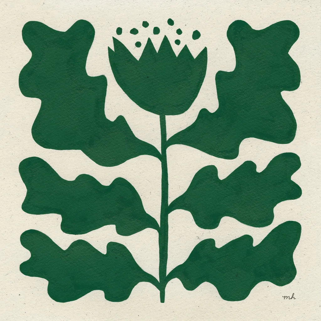 Delighted IV Emerald by Moira Hershey. SKU 80201a. Archival Giclee Fine art print for wall decor.