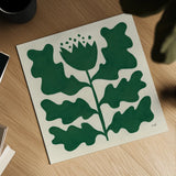 Delighted IV Emerald by Moira Hershey. Shown as a detailed flat fine art print, highlighting archival giclee quality. Available as an archival giclee rolled canvas, fine art paper, or poster print. SKU 80201a.