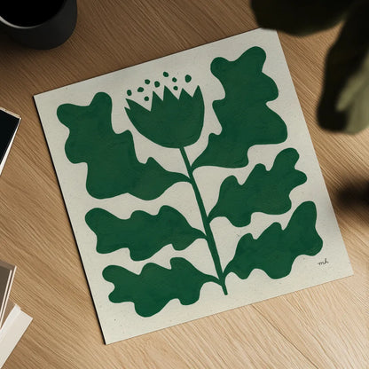 Delighted IV Emerald by Moira Hershey. Shown as a detailed flat fine art print, highlighting archival giclee quality. Available as an archival giclee rolled canvas, fine art paper, or poster print. SKU 80201a.