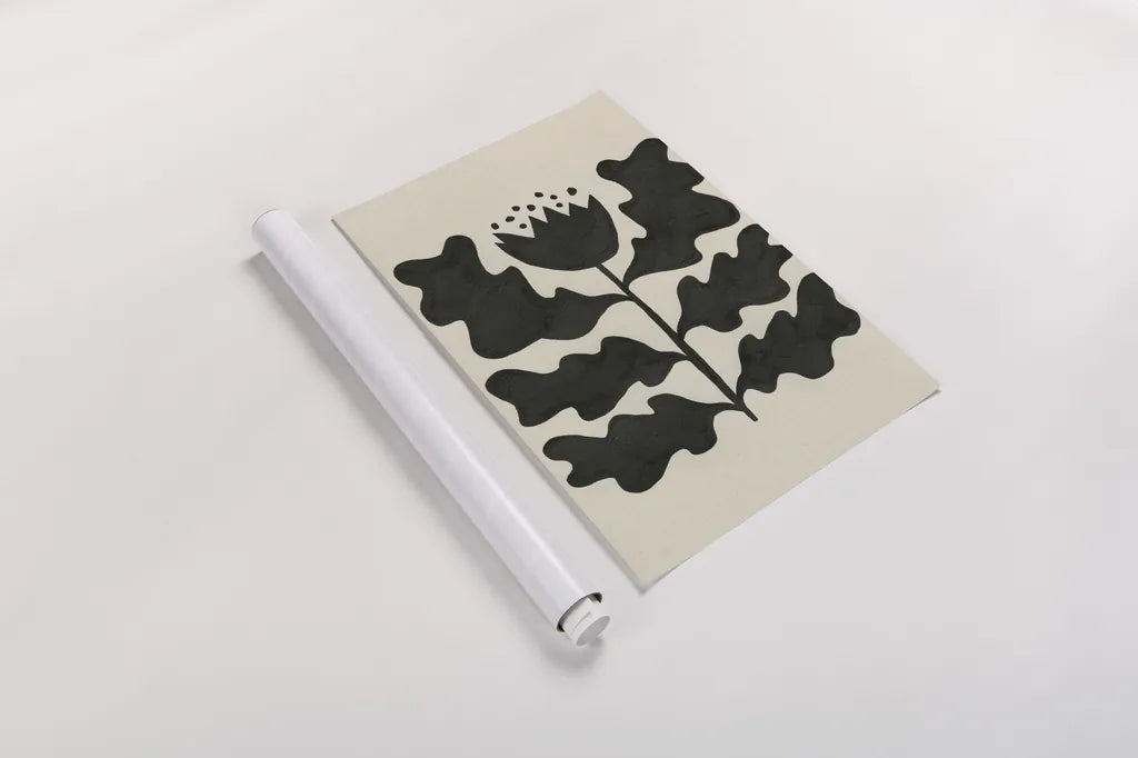 Delighted IV Vertical by Moira Hershey. shown as a rolled paper print. Available as archival giclee rolled canvas, fine art paper, or poster print. SKU 80699h.