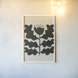 Delighted IV Vertical by Moira Hershey. shown as a paper print in a white frame. Available as a archival giclee rolled canvas, fine art paper, or poster print. SKU 80699h.