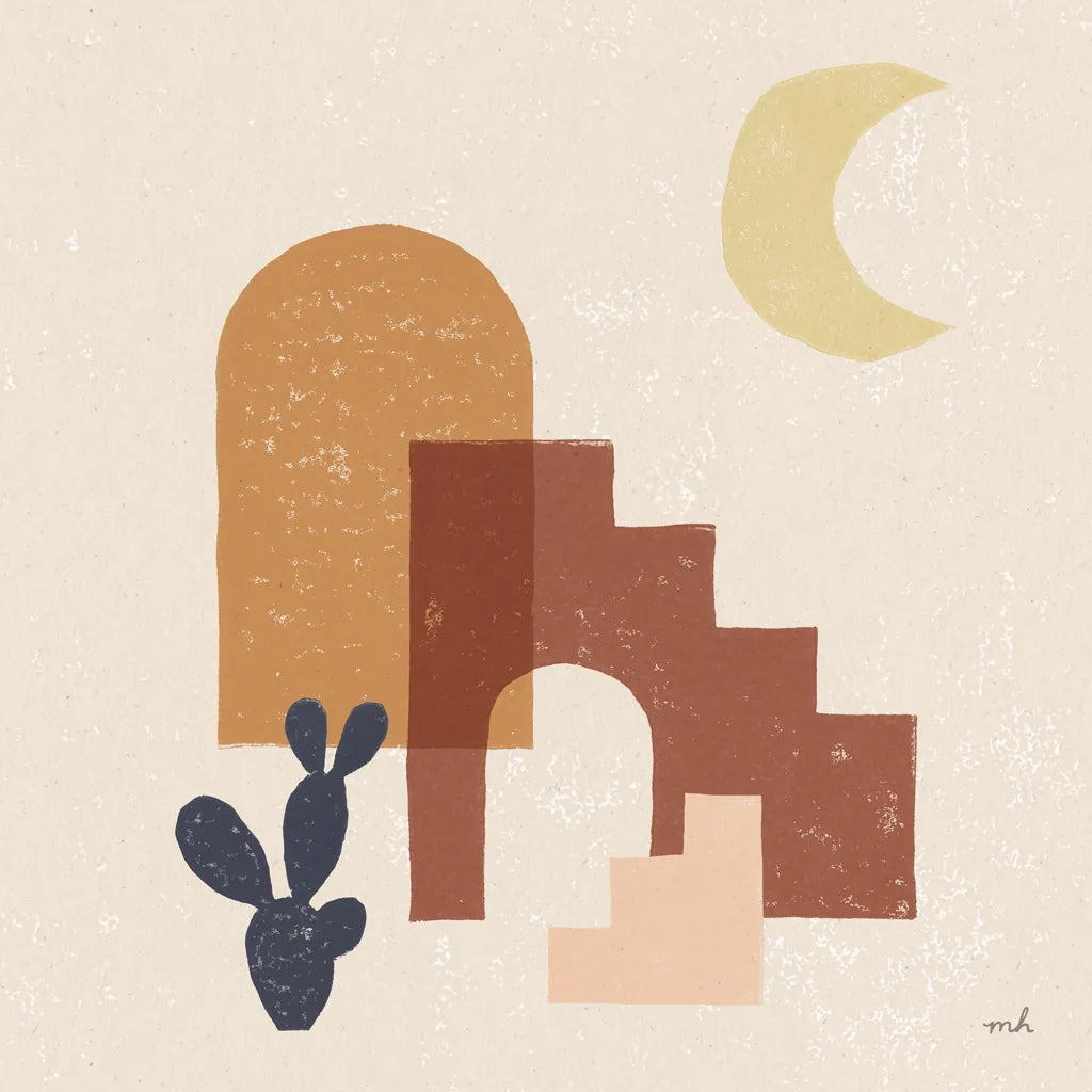 Desert Arches I Sq by Moira Hershey. SKU 80640a. Archival Giclee Fine art print for wall decor.