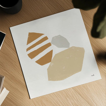 Desert Stones I by Moira Hershey. Shown as a detailed flat fine art print, highlighting archival giclee quality. Available as an archival giclee rolled canvas, fine art paper, or poster print. SKU 56376a.