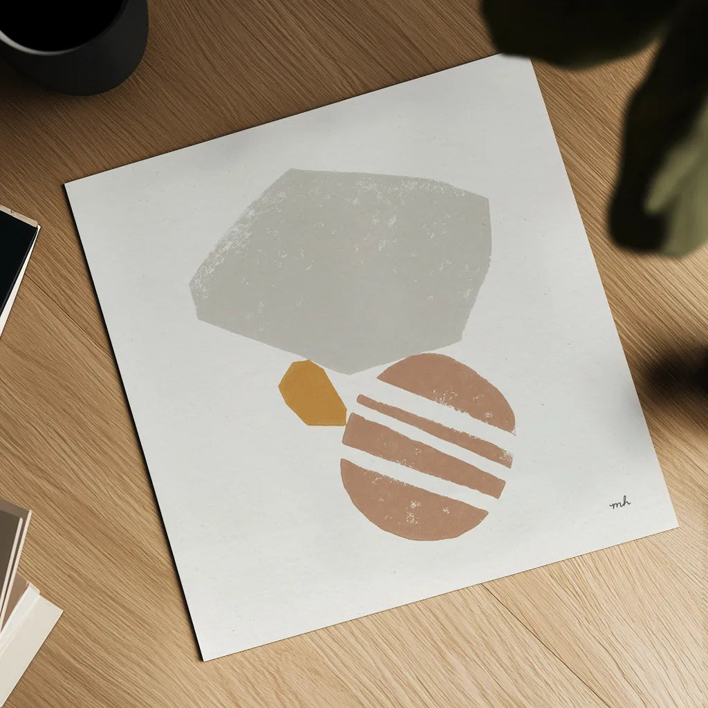 Desert Stones II by Moira Hershey. Shown as a detailed flat fine art print, highlighting archival giclee quality. Available as an archival giclee rolled canvas, fine art paper, or poster print. SKU 56377a.