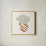 Desert Stones II by Moira Hershey. Shown in a natural wood glass frame for a timeless modern aesthetic. Available as an archival giclee rolled canvas, fine art paper, or poster print. SKU 56377a.