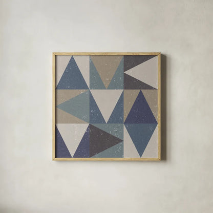 Directional I by Moira Hershey. Shown in a natural wood glass frame for a timeless modern aesthetic. Available as an archival giclee rolled canvas, fine art paper, or poster print. SKU 68431a.