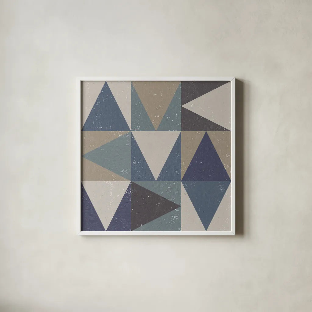 Directional I by Moira Hershey. Shown in a crisp white glass frame for a clean and minimalist style. Available as an archival giclee rolled canvas, fine art paper, or poster print. SKU 68431a.