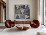 Directional II by Moira Hershey. Shown as extra-large giant wall art in a modern living room. Available as an archival giclee rolled canvas, fine art paper, or poster print. SKU 68432a.
