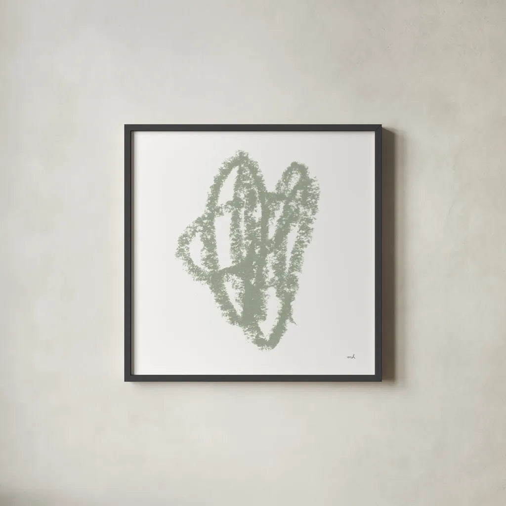 Doodles I by Moira Hershey. Shown in a sleek black glass frame for a contemporary gallery look. Available as an archival giclee rolled canvas, fine art paper, or poster print. SKU 54147a.