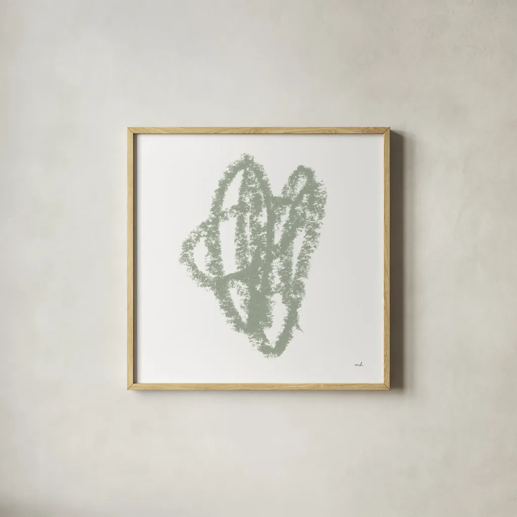 Doodles I by Moira Hershey. Shown in a natural wood glass frame for a timeless modern aesthetic. Available as an archival giclee rolled canvas, fine art paper, or poster print. SKU 54147a.