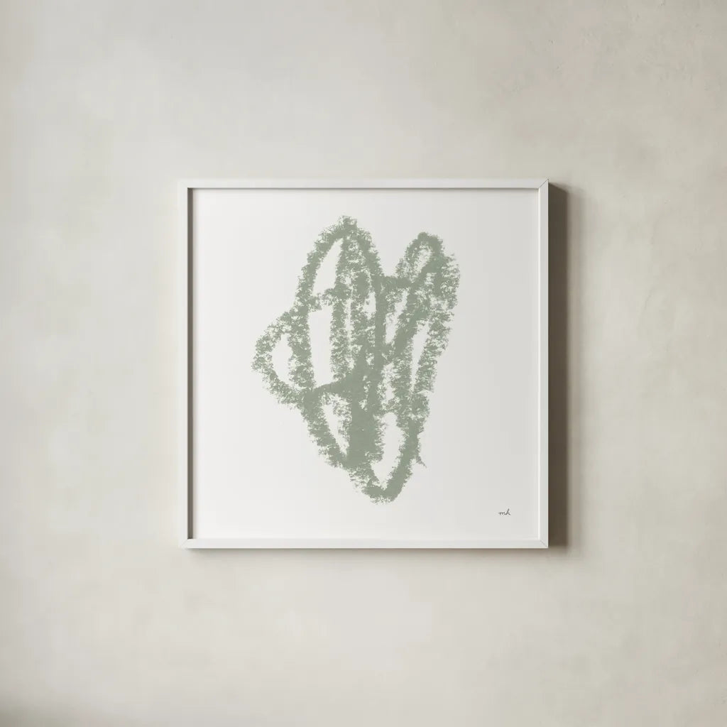 Doodles I by Moira Hershey. Shown in a crisp white glass frame for a clean and minimalist style. Available as an archival giclee rolled canvas, fine art paper, or poster print. SKU 54147a.