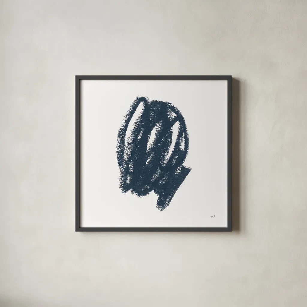 Doodles III by Moira Hershey. Shown in a sleek black glass frame for a contemporary gallery look. Available as an archival giclee rolled canvas, fine art paper, or poster print. SKU 54149a.