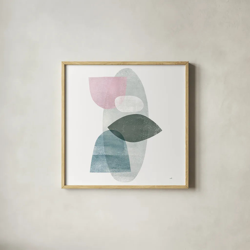 Dream III Sq by Moira Hershey. Shown in a natural wood glass frame for a timeless modern aesthetic. Available as an archival giclee rolled canvas, fine art paper, or poster print. SKU 34681a.