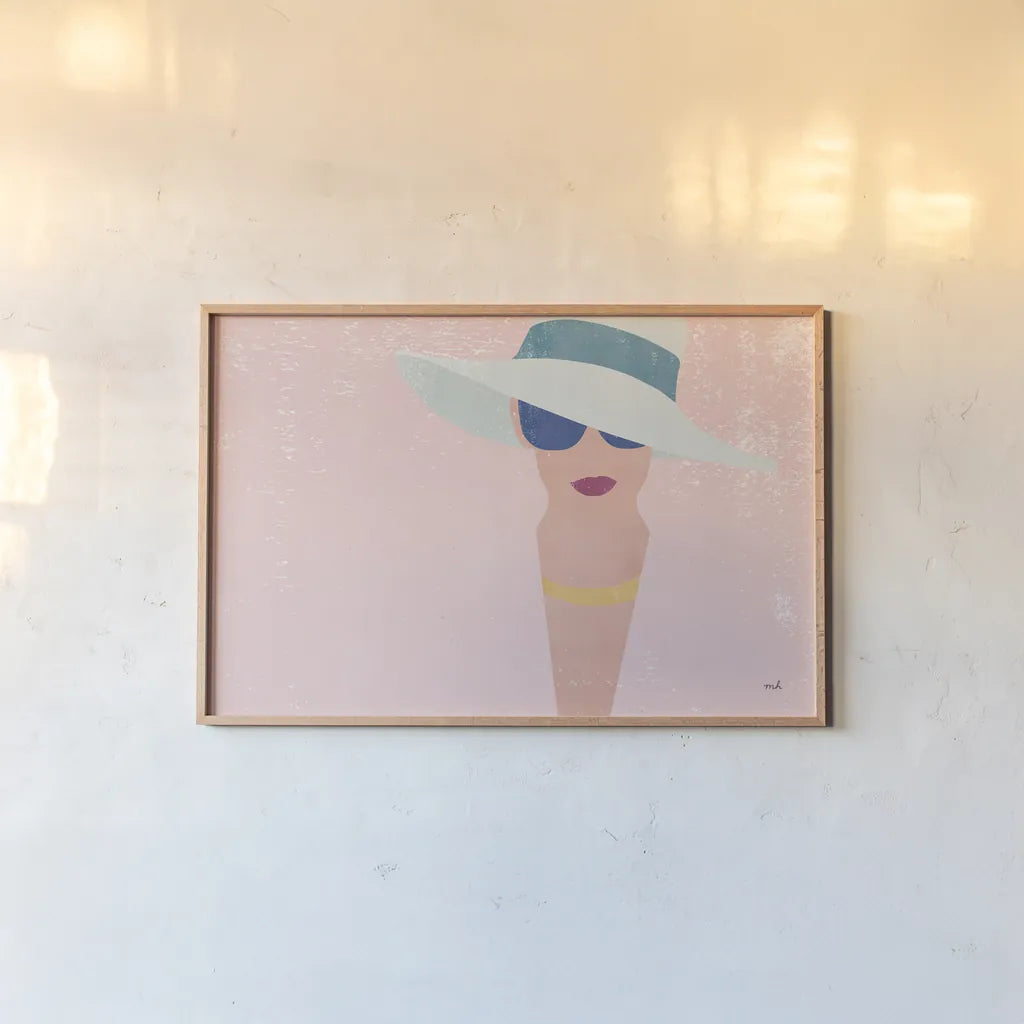 Fashion Forward by Moira Hershey. shown as a paper print in a natural frame. Available as a archival giclee rolled canvas, fine art paper, or poster print. SKU 58674i.