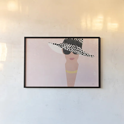 Fashion Forward Blush by Moira Hershey. shown as a paper print in a black flame. Available as a archival giclee rolled canvas, fine art paper, or poster print. SKU 67597i.